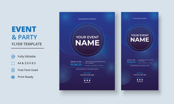 Multipurpose Event Flyer, Multipurpose Party Flyer, Event Roll Up Banner, Event poster, Event Poster, Tournament Flyer, Concert poster, Festival banner, Auction banner, DL Flyer, Banner Poster vector