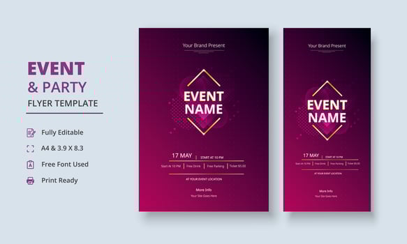 Multipurpose Event Flyer, Multipurpose Party Flyer, Event Roll Up Banner, Event poster, Event Poster, Tournament Flyer, Concert poster, Festival banner, Auction banner, DL Flyer, Banner Poster vector
