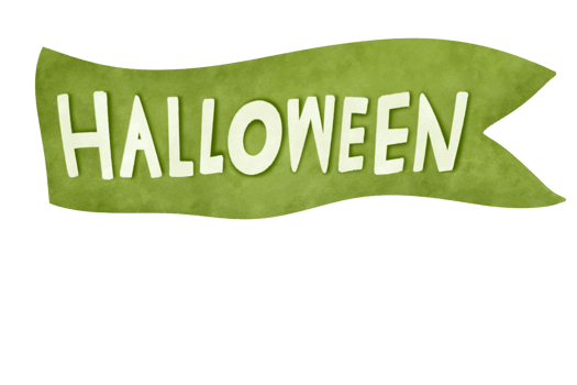 Halloween banner cartoon png