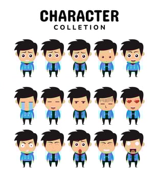 cute character vector illustration collection