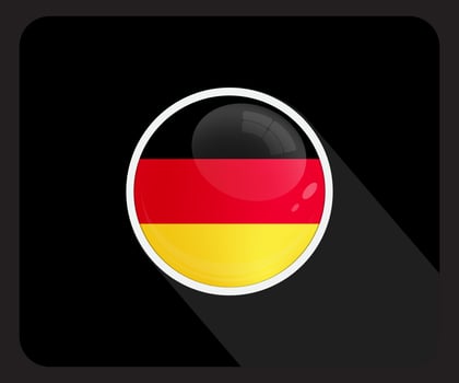 Germany Glossy Circle Flag Icon vector