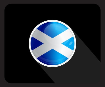 Scotland Glossy Circle Flag Icon vector