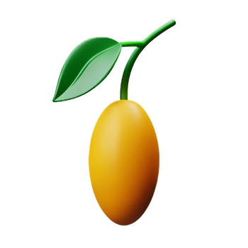 mango 3d rendering icon illustration png
