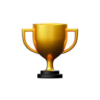 Trophy 3d rendering icon illustration png