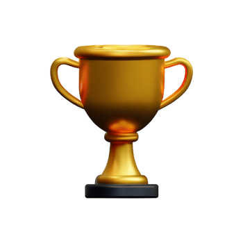 Trophy 3d rendering icon illustration png