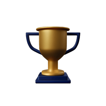 Trophy 3d rendering icon illustration png
