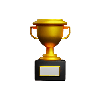Trophy 3d rendering icon illustration png