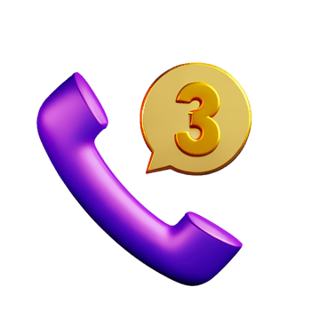 call 3d rendering icon illustration png