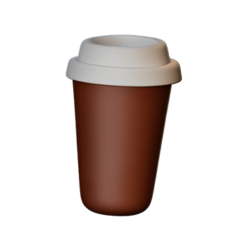coffee cup 3d rendering icon illustration png