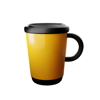 coffee cup 3d rendering icon illustration png