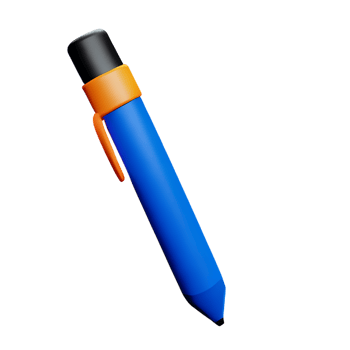 pen 3d rendering icon illustration png