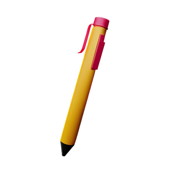 pen 3d rendering icon illustration png