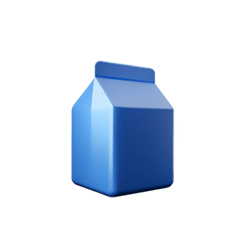 milk package 3d rendering icon illustration png