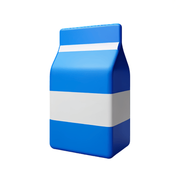 milk package 3d rendering icon illustration png