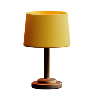 lamp 3d rendering icon illustration png