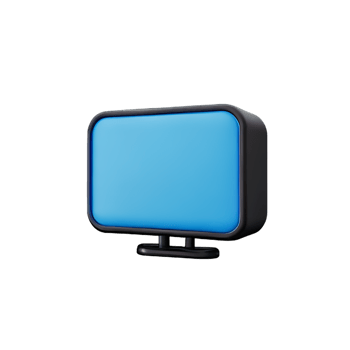 tv 3d rendering icon illustration png