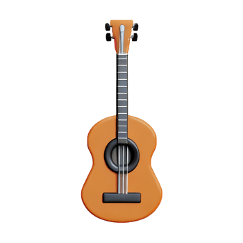 guitar 3d rendering icon illustration png
