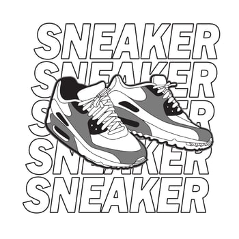 Sneaker shoes . Concept. Flat design. Vector illustration. Sneakers in flat style. Sneakers side view. Fashion sneakers.