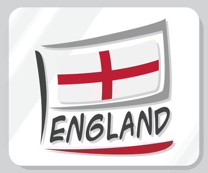 England Graphic Pride Flag Icon vector