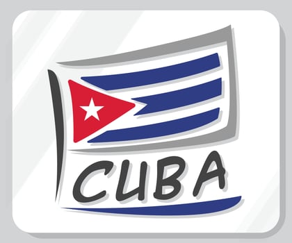 Cuba Graphic Pride Flag Icon vector