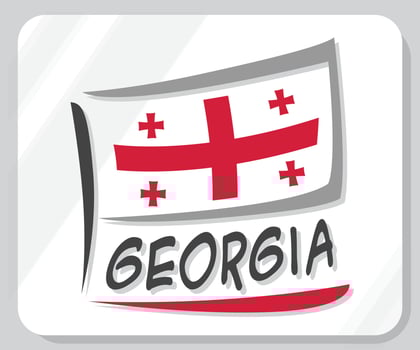 Georgia Graphic Pride Flag Icon vector