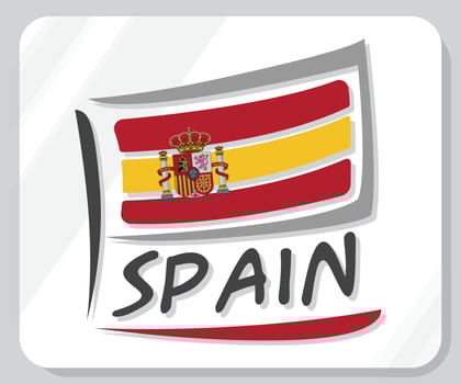 Spain Graphic Pride Flag Icon vector