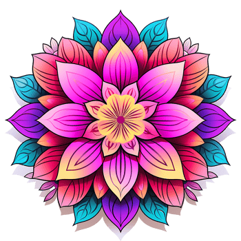 Adult mandala coloring pages design, Ai Generated png