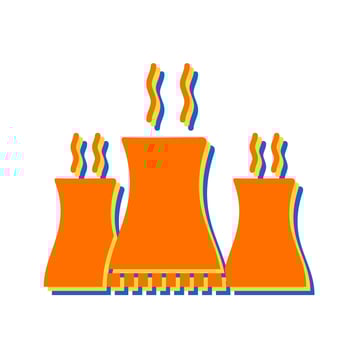 Nuclear Plant Vector Icon