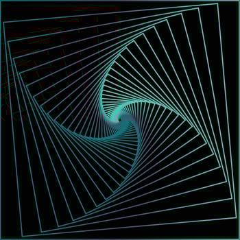 Abstract Background. Tunnel abstract. geometric style neon color. digital black hole. square twisted lines vector