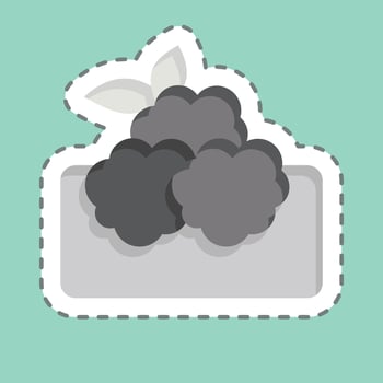 Sticker line cut Falafel. related to Saudi Arabia symbol. simple design editable. simple illustration vector