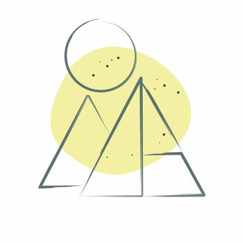 Icon Pyramids. related to Saudi Arabia symbol. Color Spot Style. simple design editable. simple illustration vector