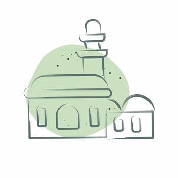 Icon Mosque. related to Saudi Arabia symbol. Color Spot Style. simple design editable. simple illustration vector