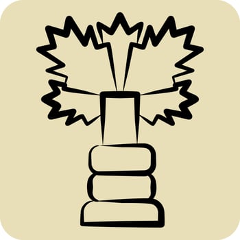 Icon Palm. related to Saudi Arabia symbol. hand drawn style. simple design editable. simple illustration vector
