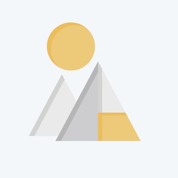 Icon Pyramids. related to Saudi Arabia symbol. flat style. simple design editable. simple illustration vector