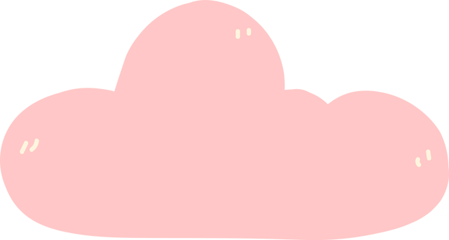 Cute pink cloud, baby shower girl decoration png
