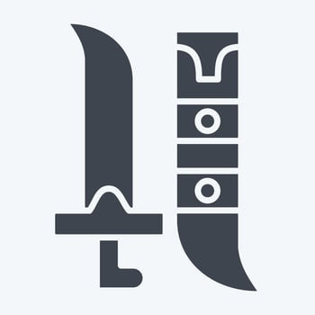 Icon Swords. related to Saudi Arabia symbol. glyph style. simple design editable. simple illustration vector
