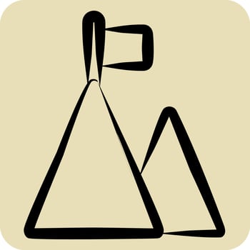 Icon Goal. related to Business Analysis symbol. hand drawn style simple design editable. simple illustration vector