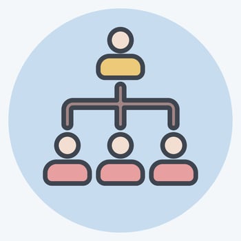 Icon Organization. related to Business Analysis symbol. color mate style simple design editable. simple illustration vector