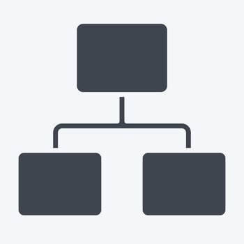 Icon Flow Chart. related to Business Analysis symbol. glyph style. simple design editable. simple illustration vector