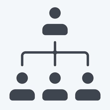 Icon Organization. related to Business Analysis symbol. glyph style. simple design editable. simple illustration vector