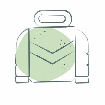 Icon Jacket. related to Camping symbol. Color Spot Style. simple design editable. simple illustration vector