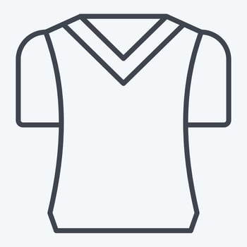 Icon T Shirts. related to Camping symbol. line style. simple design editable. simple illustration vector