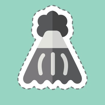 Sticker line cut Hand Towel. related to Bathroom symbol. simple design editable. simple illustration vector