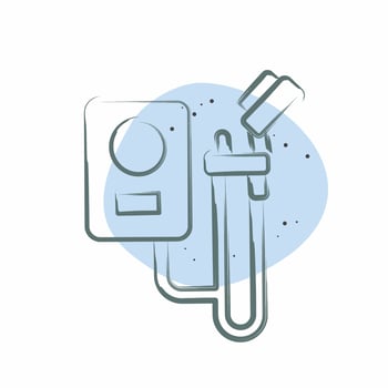 Icon Shower. related to Bathroom symbol. Color Spot Style. simple design editable. simple illustration vector