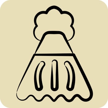 Icon Hand Towel. related to Bathroom symbol. hand drawn style. simple design editable. simple illustration vector