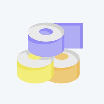 Icon Toilet Paper. related to Bathroom symbol. flat style. simple design editable. simple illustration vector