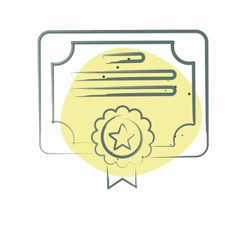 Icon Award 8. related to Award symbol. Color Spot Style. simple design editable. simple illustration vector