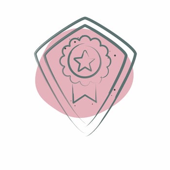 Icon Award 9. related to Award symbol. Color Spot Style. simple design editable. simple illustration vector