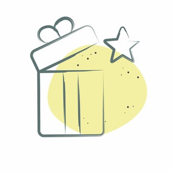 Icon Gift. related to Award symbol. Color Spot Style. simple design editable. simple illustration vector