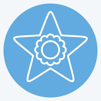 Icon Award. related to Award symbol. blue eyes style. simple design editable. simple illustration vector